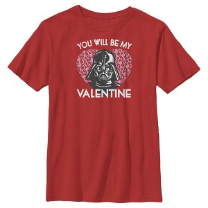 Boy's Star Wars Valentine Darth Vader Invitation T-Shirt - 1 of 4