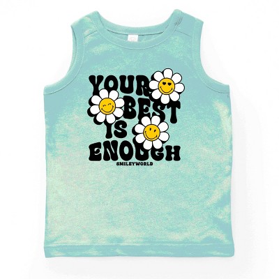 The Juniper Shop SmileyWorld Your Best Is Enough Floral Youth Tank Top