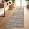 Washable Modern Rug Non Slip Low Pile Rug Striped Transitional Accent Throw Floor Cover Foldable Indoor Carpet for Living Room Bedroom Playroom - 2 of 4