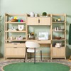 Saracina Home 3pc Fluted Hutch Desk with 1 Narrow Bookcase and 1 Wide Bookcase - 2 of 4