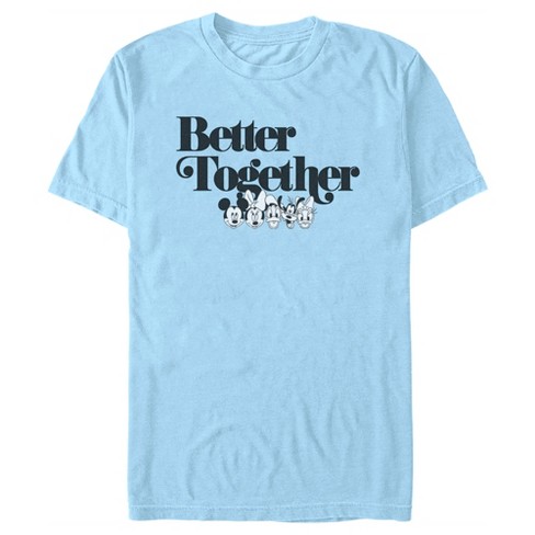 Men's Mickey & Friends Better Together Friends T-Shirt - Light Blue - X  Large