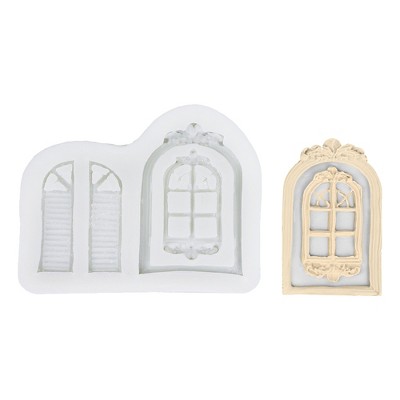 O'Creme Window and Shutters Silicone Fondant Mold - 2" x 3" - White