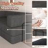 MOONMISS Corduroy Convertible Sleeper Sofa Bed with Fixed-Shape Frame, Floor Sofa Lounge Couch for Living Room Bedroom - 3 of 4