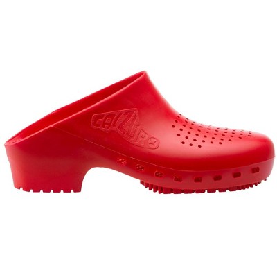 Calzuro Adult Classic Clogs With Holes Red