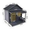 UbMelt Outdoor Dog House with Porch Wooden Dog Kennel Puppy Shelter Waterproof&Durable,Gray - 3 of 4