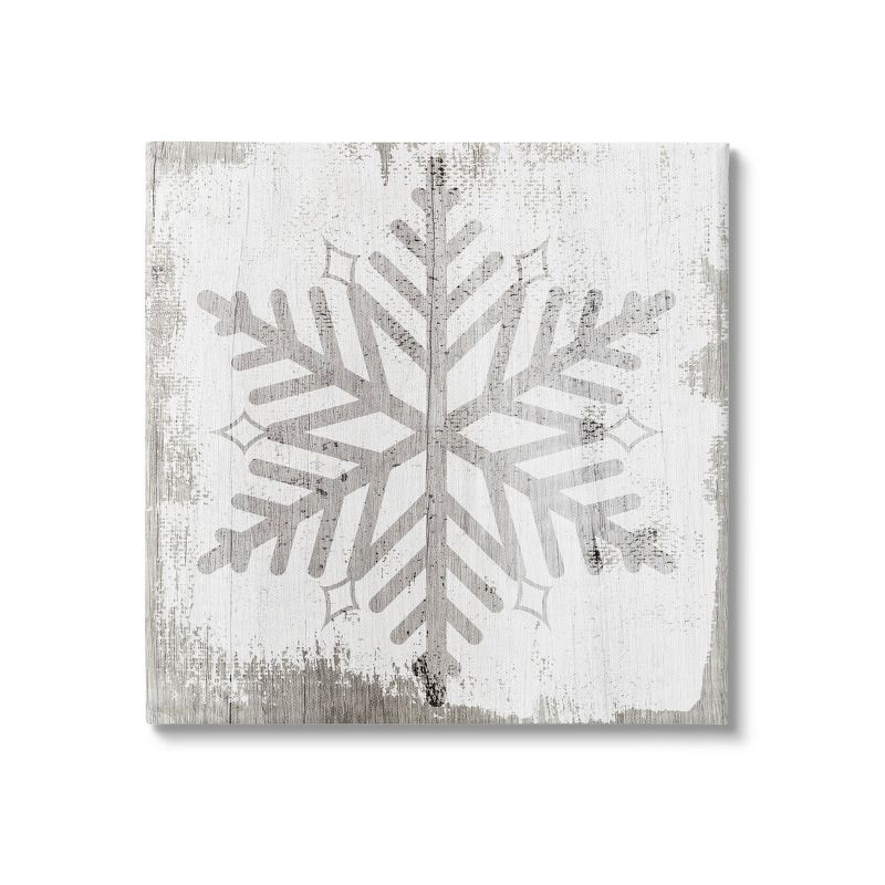 Stupell Industries Winter Nature Snowflake Shape Canvas Wall Art, 1 of 6