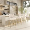 FONTOI Accent Chairs, High Footstool Design with Soft Seat Cushions and Backrests, Functional for Small Living Spaces, 2PCS, White, 17.7"*17.5"*39.4" - 2 of 2