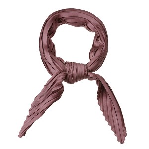 Allegra K Women's Solid Color Bandana Pleated Rhombus Head Wraps Scarves Neckerchief 1 Pc - 1 of 4