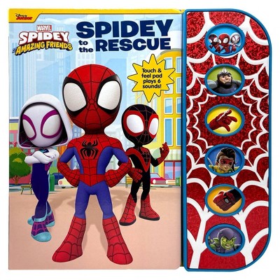 Spidey & His Amazing Friends - Spidey to the Rescue Textured Sound Board Book - Touch & Feel Textured Sound Pad for Tactile Play