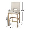 Lyngins Modern Upholstered Bar Stools Set of 2,Counter Height Bar Stools with L-Shaped Back & Rubberwood Legs,Counter Stools for Kitchen - 3 of 4