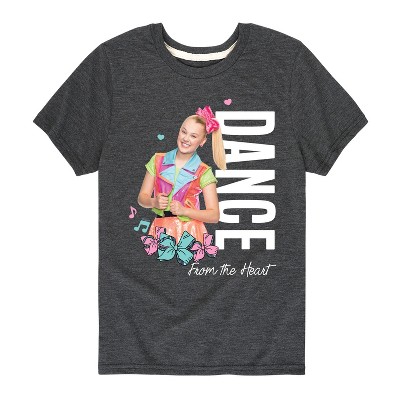 Boys' JoJo Siwa Dance From The Heart Short Sleeve Graphic T-Shirt - Heather Charcoal - Large