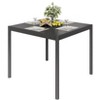 Black Outdoor Dining Table - Aluminum Top & Iron Frame Patio Table for Garden - 2 of 4