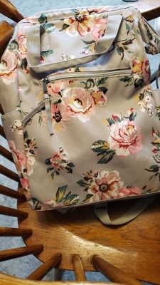 Baby essentials floral wide frame diaper bag backpack hot sale