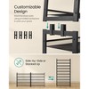 10-Tier Metal Shoe Rack Set of 2, Stackable Shoe Shelf Organizer with Adjustable Flat/Angled Shelves, Holds 40-50 Pairs, Black - 2 of 4