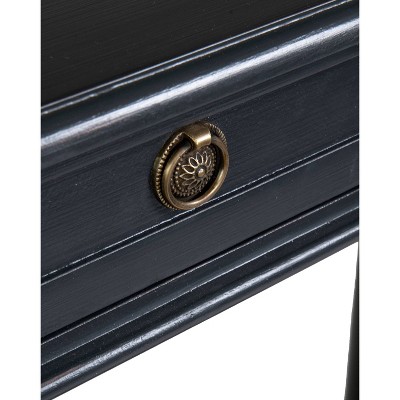 Marisol Black Solid Wood Console Table with Storage