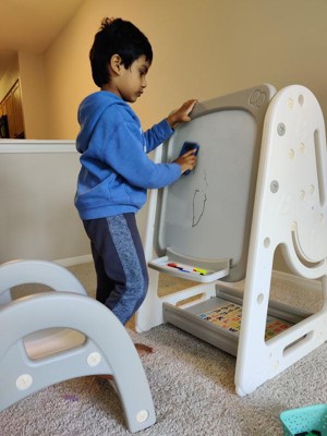 Costway Kids Easel W/chair Art Easel For Kids Height Adjustable Art Easel  Set For Kids : Target