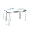 5/7 PCS Dining Table Set Dining Set with PU Chairs & Tempered Glass Dining Table, Black-ModernLuxe - 4 of 4