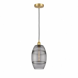 Vaz - 1 Light Cord Hung Mini Pendant In Industrial Style-9.88 Inches Tall and 8 Inches Wide - 1 of 1