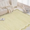Scalloped Stylish Area Rugs, Non-Slip Short Pile Living Room Rug, Machine Washable for Dining, Bedroom, Home Office - 3 of 4