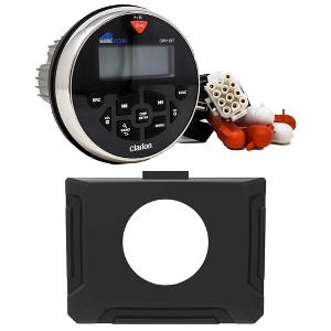 Clarion GR1BT MARINE USB/MP3/WMA/BT RECEIVER With Stinger SPXRZRDASH 14-19 RZR Round Radio Dash Kit - 1 of 4