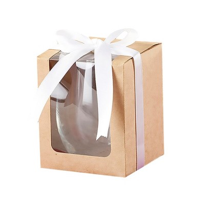 White 15 oz. Glassware Gift Box with Ribbon (Set of 20)