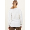Pinkblush Ivory Waffle Knit Rounded Hem Maternity Sweater - 3 of 3