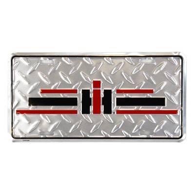 IH Logo Diamond Plate Look 6" x 12" License Plate