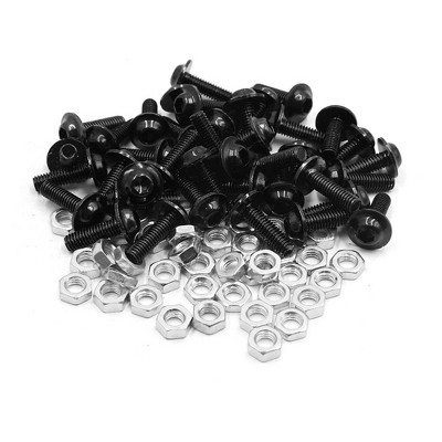 Unique Bargains M6 Aluminum Alloy Hex Socket Head Motorcycle Bolts Screws and Nuts