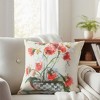 Carnations in Checkered Vase Pillow 18 Inch Climaweave by Manual Woodworkers and Weavers - 2 of 3