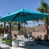 PURPLE LEAF 10/11/12ft Square Patio Umbrella with Base Large Outdoor Offset Umbrella 360-degree Rotation Cantilever Umbrella for Deck Backyard Pool - 2 of 4