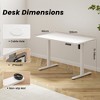 GlasFlength Desk, Standing Desk with Splicing Board, Adjustable Height for Study Room, Game Room, Office, White, 120"*60"*71" - 2 of 4