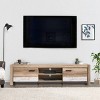 CorLiving Joliet Duotone TV Stand for TVs up to 90" Beige/White : Entertainment Center with Storage, Modern Design - 4 of 4