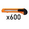 MotoProducts Bulk 6" Box Cutters Neon Orange with Snap-Off Blades and Safety Locks - 2 of 3