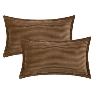 REGALWOVEN Striped Corduroy Decorative Throw Pillow Covers for Couch Bed Sofa Home Decor 2 Pcs - 1 of 4