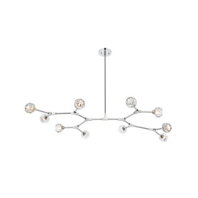 Elegant Lighting Zayne 10 - Light Pendant in  Chrome