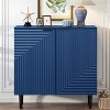 TIRAMISUBEST Modern Minimalist Side Cabinet with Adjustable Shelves,Stylish Door Design, Ample Storage Space for Living Room, Bedroom, or Office - 3 of 4