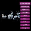 vidaXL Outdoor Silver Reindeer & Sleigh Christmas Decoration with 100 LED Lights, Durable mesh and Metal Composition, Pre-Lit with 8 Lighting Effects. - 3 of 4