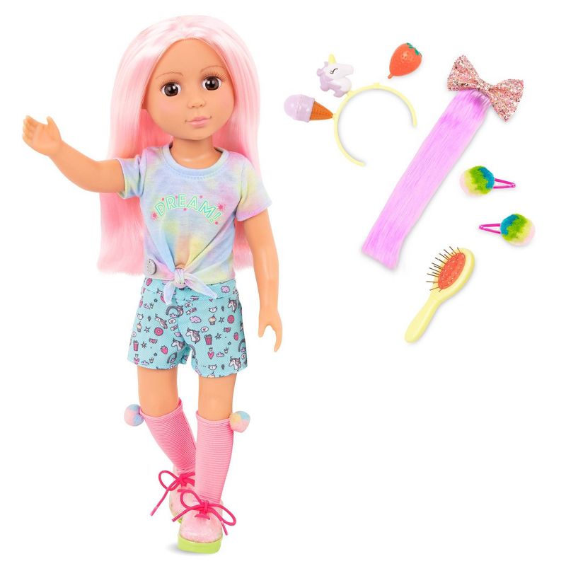 Glitter Girls Poseable Doll with Colored Hair &#38; Accessories - Nixie, 1 of 13