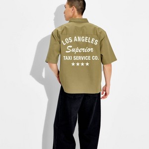 Men's Short Sleeve Collared Button-Down Shirt - Original Use