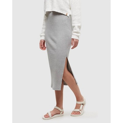 Women's Walden Slim Fit High-rise Midi Knit Rib Skirt - tentree