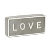 Cheung's Sandevis Gray and White Metal Love Table Sign - 2 of 4