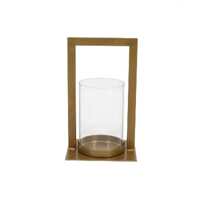 Beachcombers 11.8" Metal/Glass Hurricane Lantern
