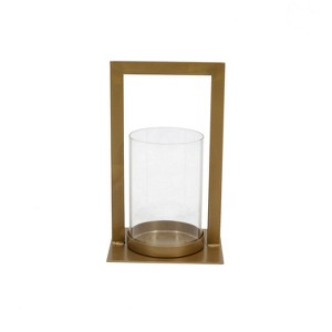 Beachcombers 11.8" Metal/Glass Hurricane Lantern - 1 of 2