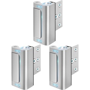 DOMETOUR Home Security Door Lock 3 Pack, Metal Reinforcement Child Proof Safety Latch, Withstands 800lbs for Inside Swing Doors - 1 of 4