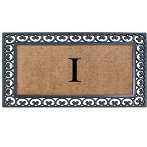 A1HC Natural Rubber & Coir 30x48, Monogrammed Doormat For Outdoor Entrance, Anti-Shed Treated Mat - 1 of 4