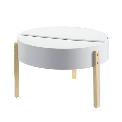 Bodfish Coffee Table White/Natural - Acme Furniture