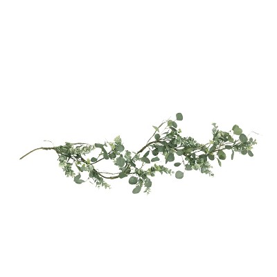 GDFStudio Mauhaut 60.50" Floral Eucalyptus Artificial Garland/Wreath