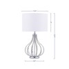 Aukfa 22.8" Modern Metal Table Lamp with Linen Shade – Elegant Home & Office Decor for Bedroom, Living Room - 4 of 4