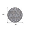 Sky Blue And Silver Geometric Washable Indoor Outdoor Area Rug - 3 of 4
