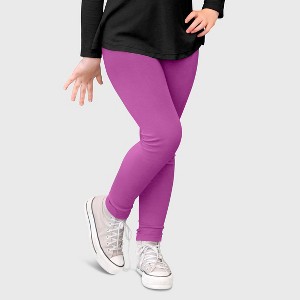 City Threads Girls 100% Cotton Leggings - USA-Made, Soft, Breathable & Sensory Friendly for Kids/Toddlers - 1 of 4